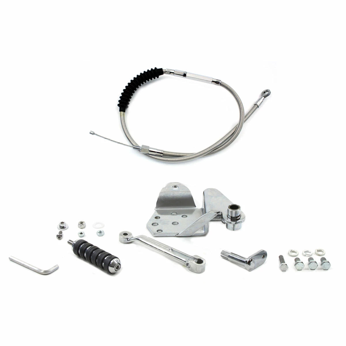 V-Twin Manufacturing Chrome Foot Clutch Kit 1 V-Twin Manufacturing Chrome Foot Clutch Kit